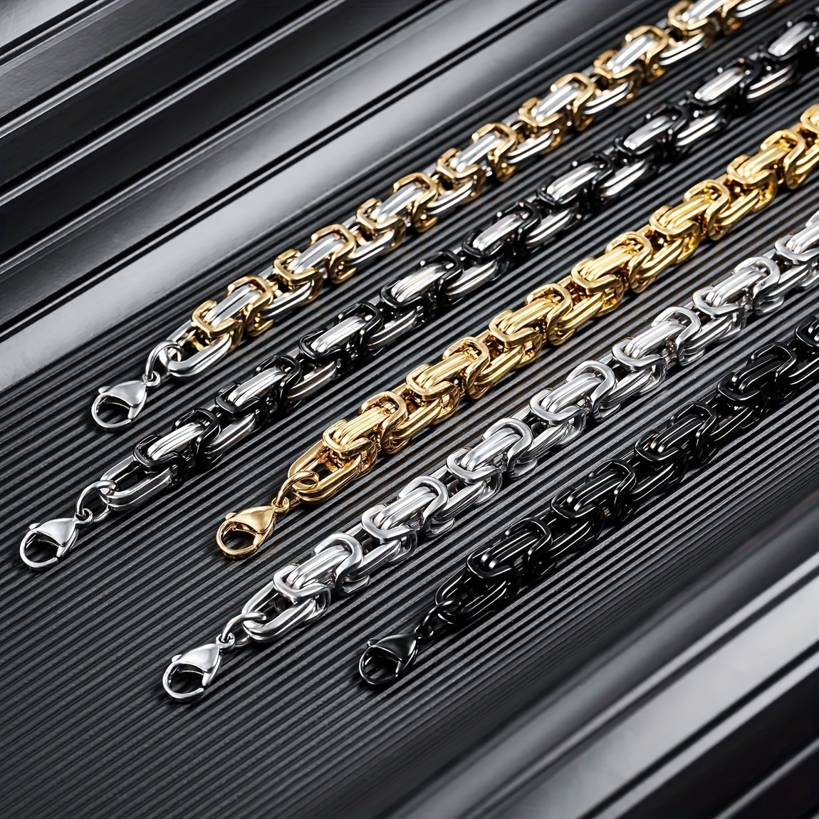 Titanium Steel Biker Bracelet Paperclip Hip hop Bracelet