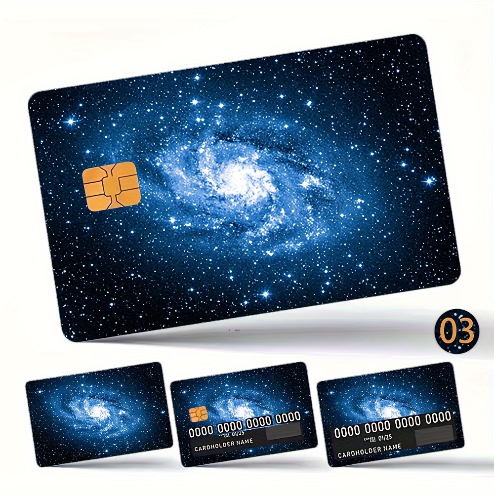 4pcs Pegatina Tarjeta Crédito Cool Galaxy Star, Pegatinas Tarjeta  Impermeables Ultrafinas, Envío Gratuito Nuevos Usuarios