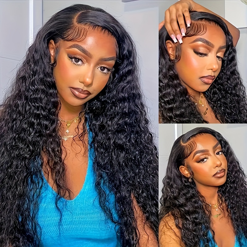  200% Density Full 360 Lace Front Wigs Human Hair HD  Transparent Lace Front Wigs Pre-Plucked With Baby Hair Body Wave Lace Front  Wigs For Black Women Natural Color (22 Inch) 
