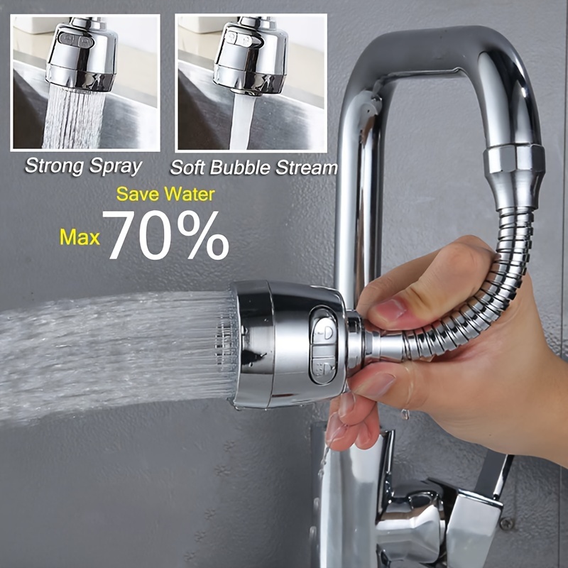

1pc 360° Degree Kitchen Sink, Flexible Nozzle Spout Water Saving Faucet Tap Extender Sprayer