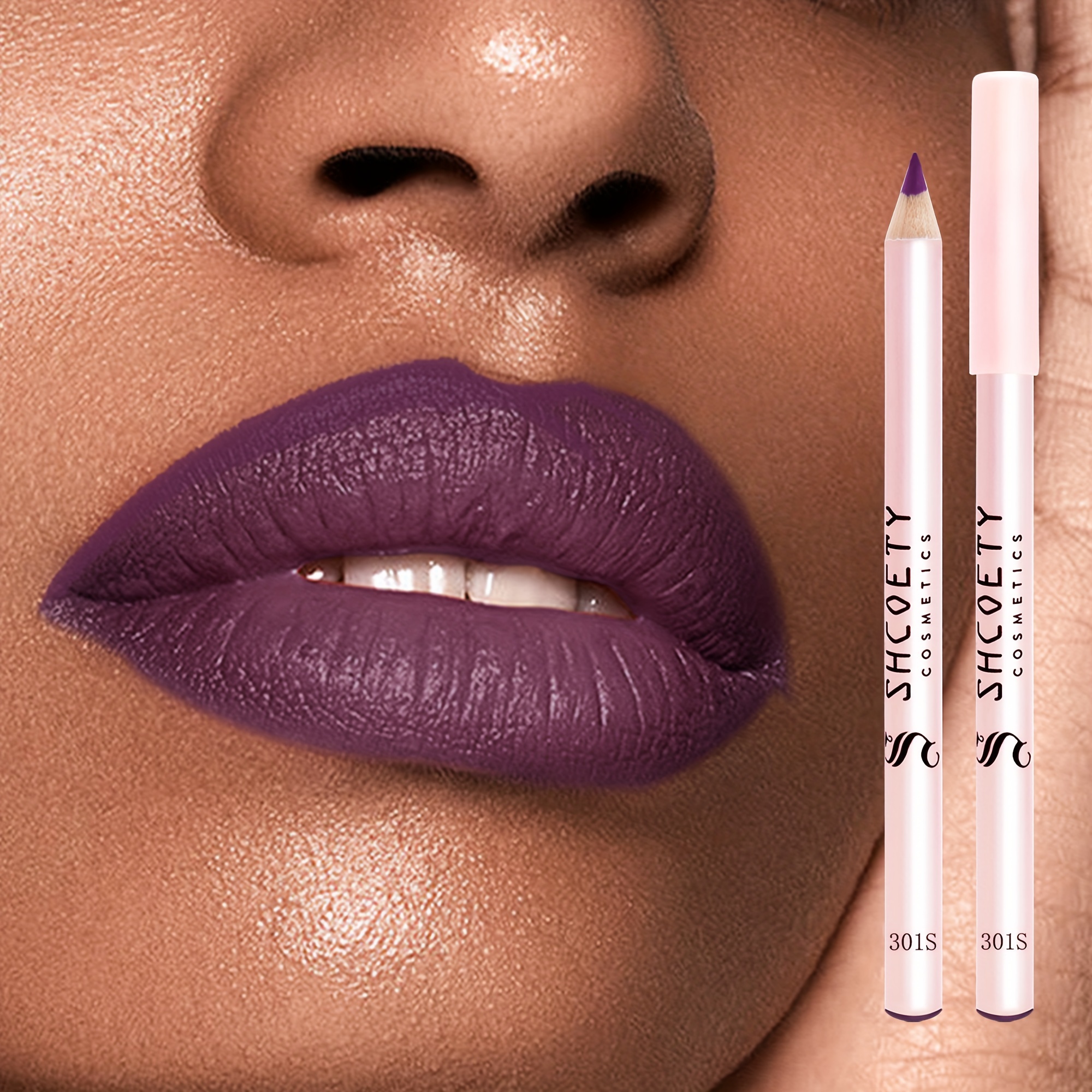 

Purple Matte Waterproof Lip Liner, Long Lasting Non-stick Lipstick Pencil, Natural Easy Color Lip Retouching Lip Liner, Valentine's Day Day Gift Valentine's Day Gifts