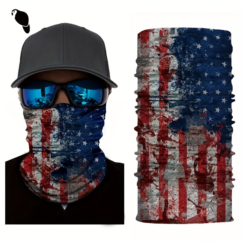 American Flag Ice Silk Sun Uv Protection Face Mask Neck - Temu