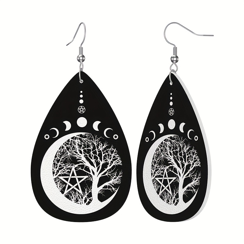 Moonlight Tree Earrings Pair For Men - Daily Decoration Gift