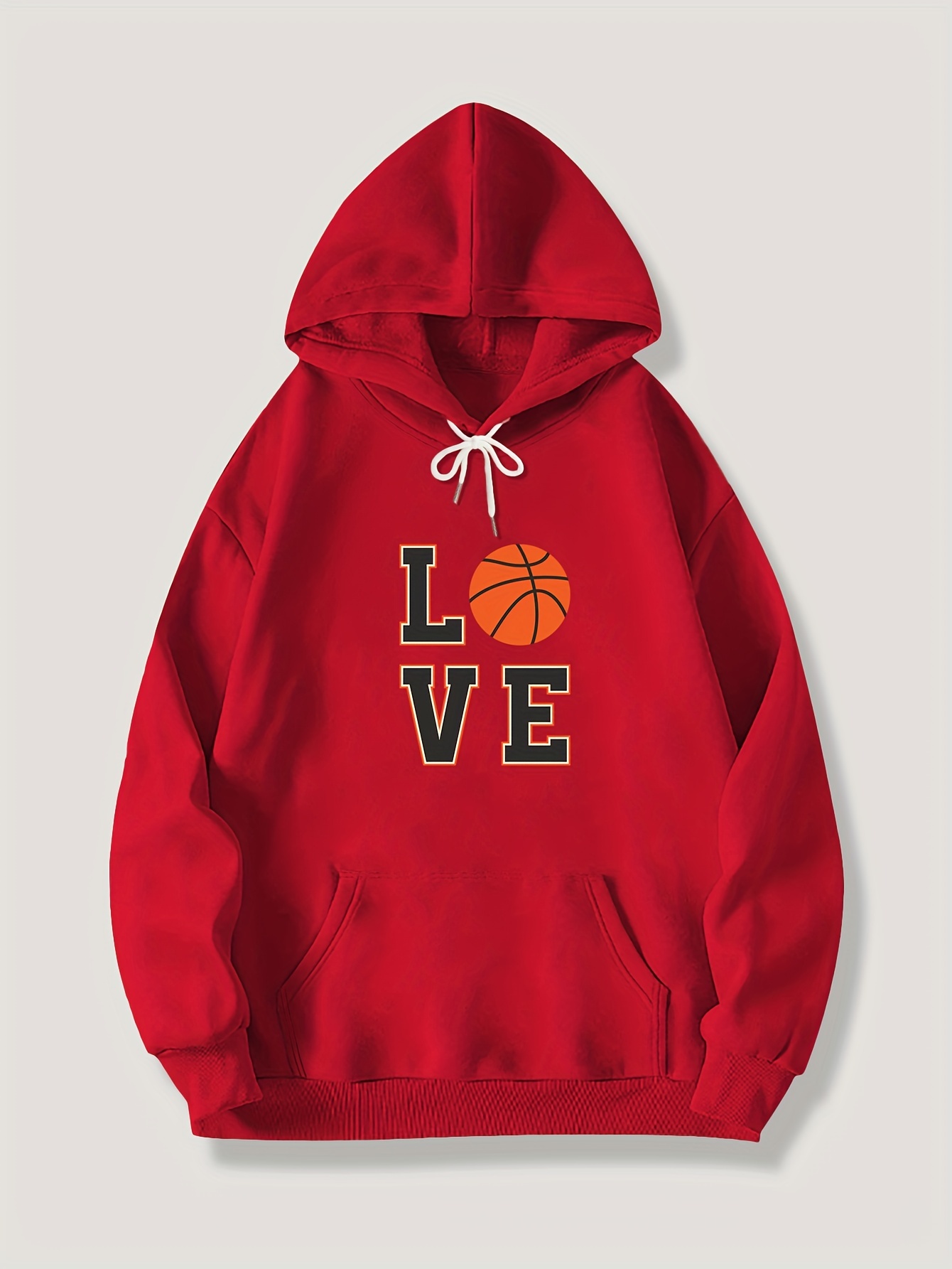 Love Basketball Print Sudaderas Con Capucha Para Hombres Temu