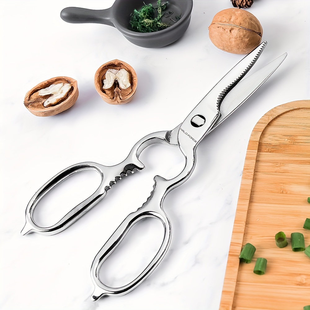 Kitchen Multifunction Scissor with Lid Stainless Steel Food Shears for Meat  Vegetables Scissor Corkscrew 1pcs only