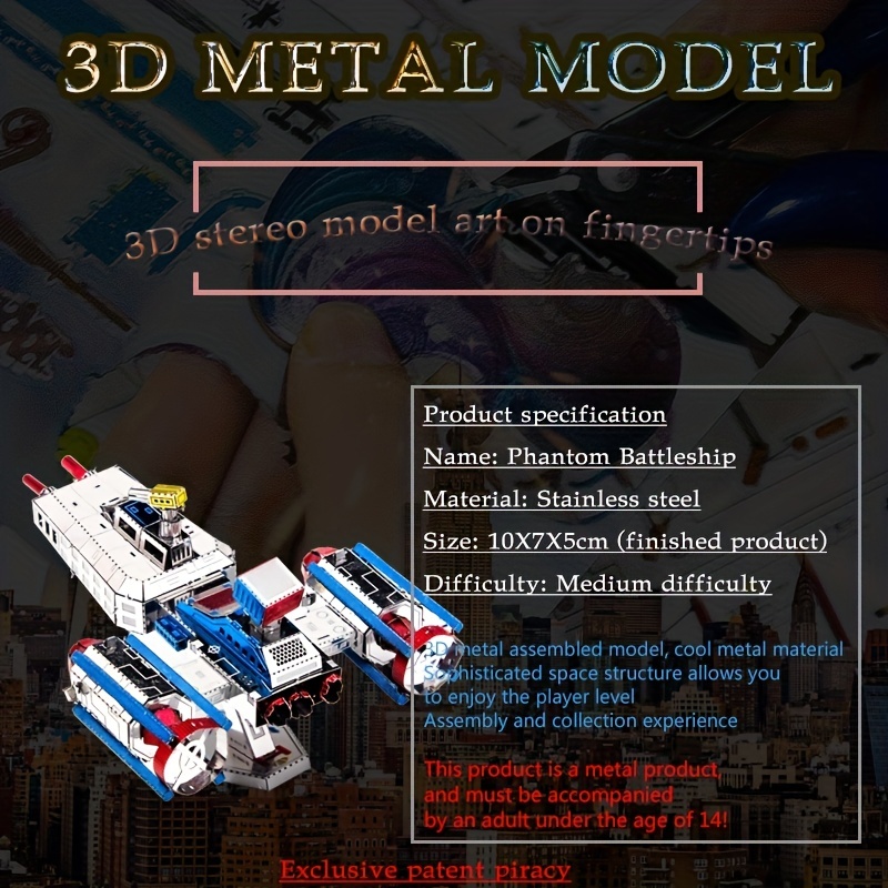 3D Metal Model Kit Viking Ship Assembly Model DIY 3D Laser Cut Model Puzzle