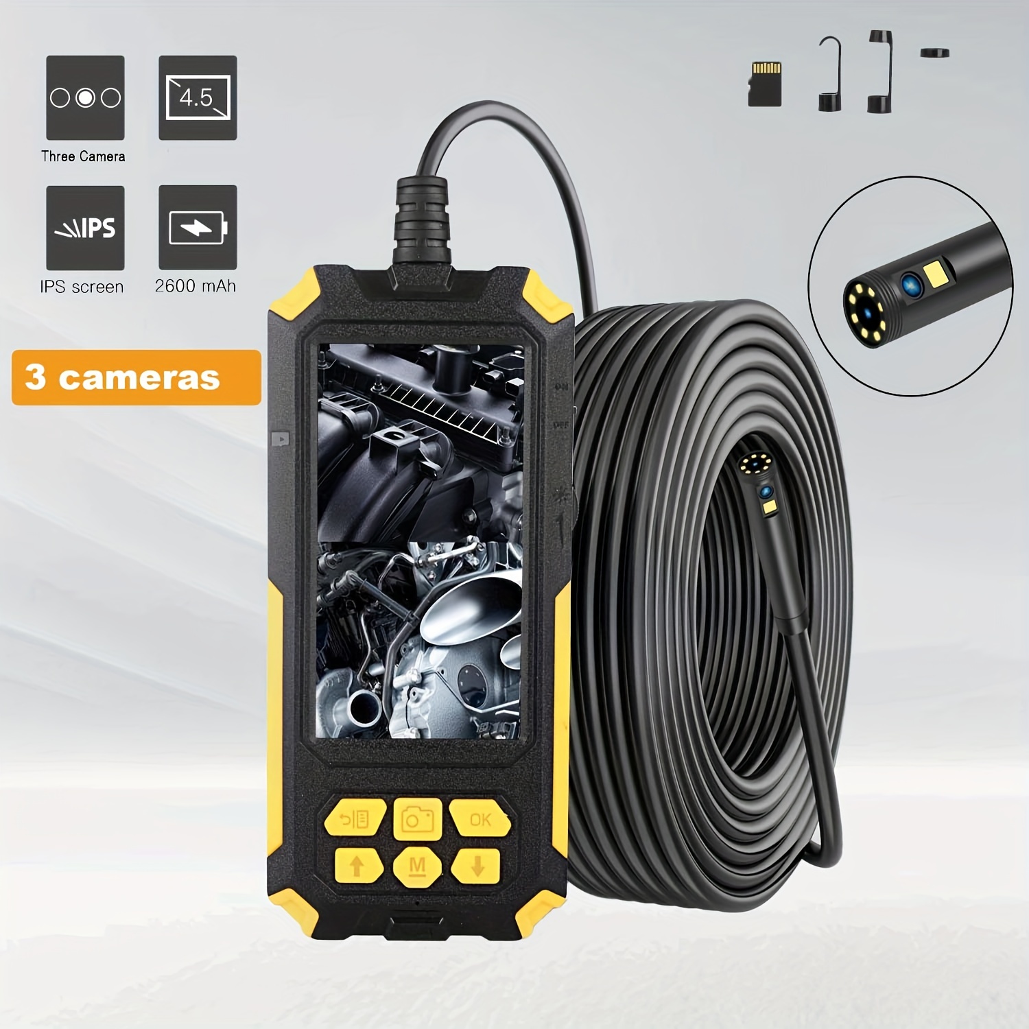 344-30Z  Kit vidéoscope et câble d'inspection pour tuyauterie (30m) -  Outillage spécifique Automobile