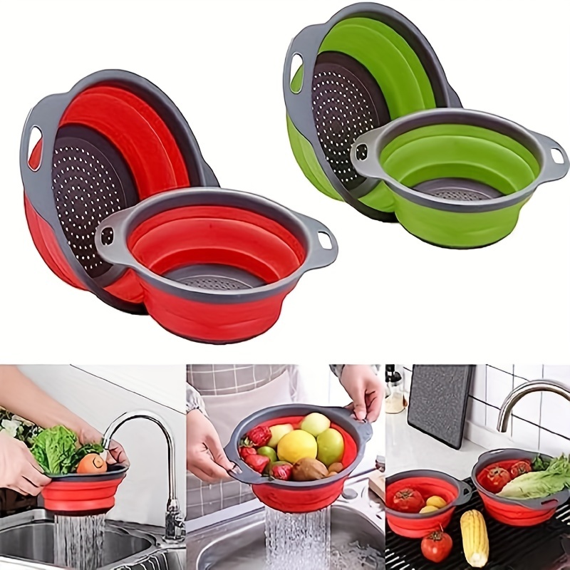 Silicone Water Filter Basket, Foldable Fruit Basket, Silicone