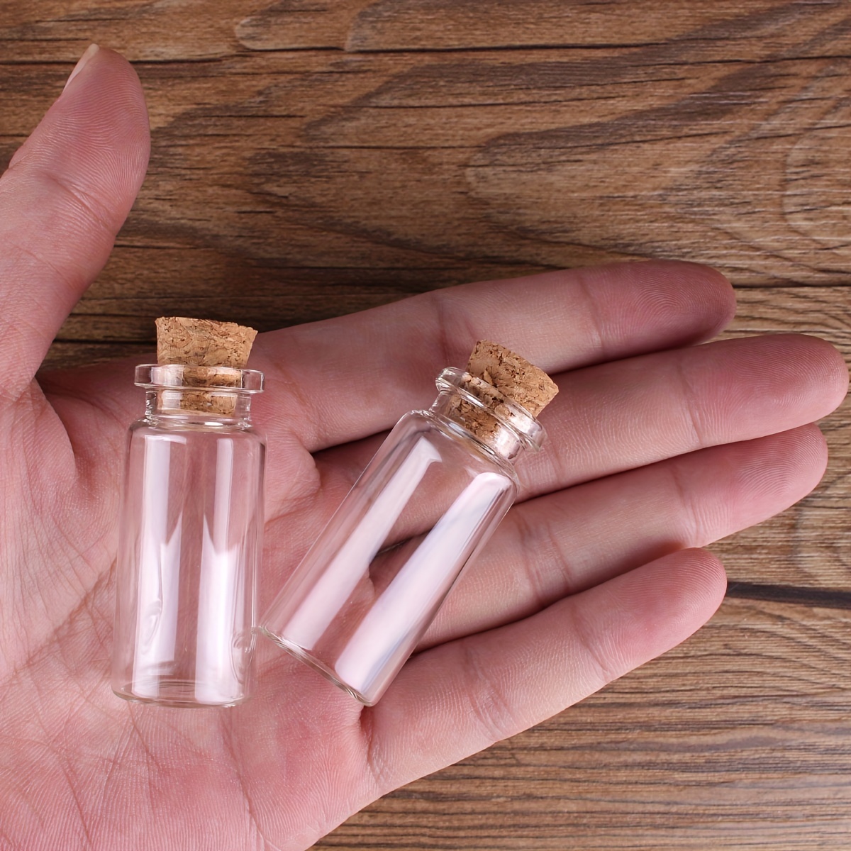 Warmhm 45 Stk Mini-glasflasche Mini-wunschflasche Laborprobenbehälter  Mini-flasche Aus Farbigem Glas Nachricht Glasflasche  Probenverschlussflaschen