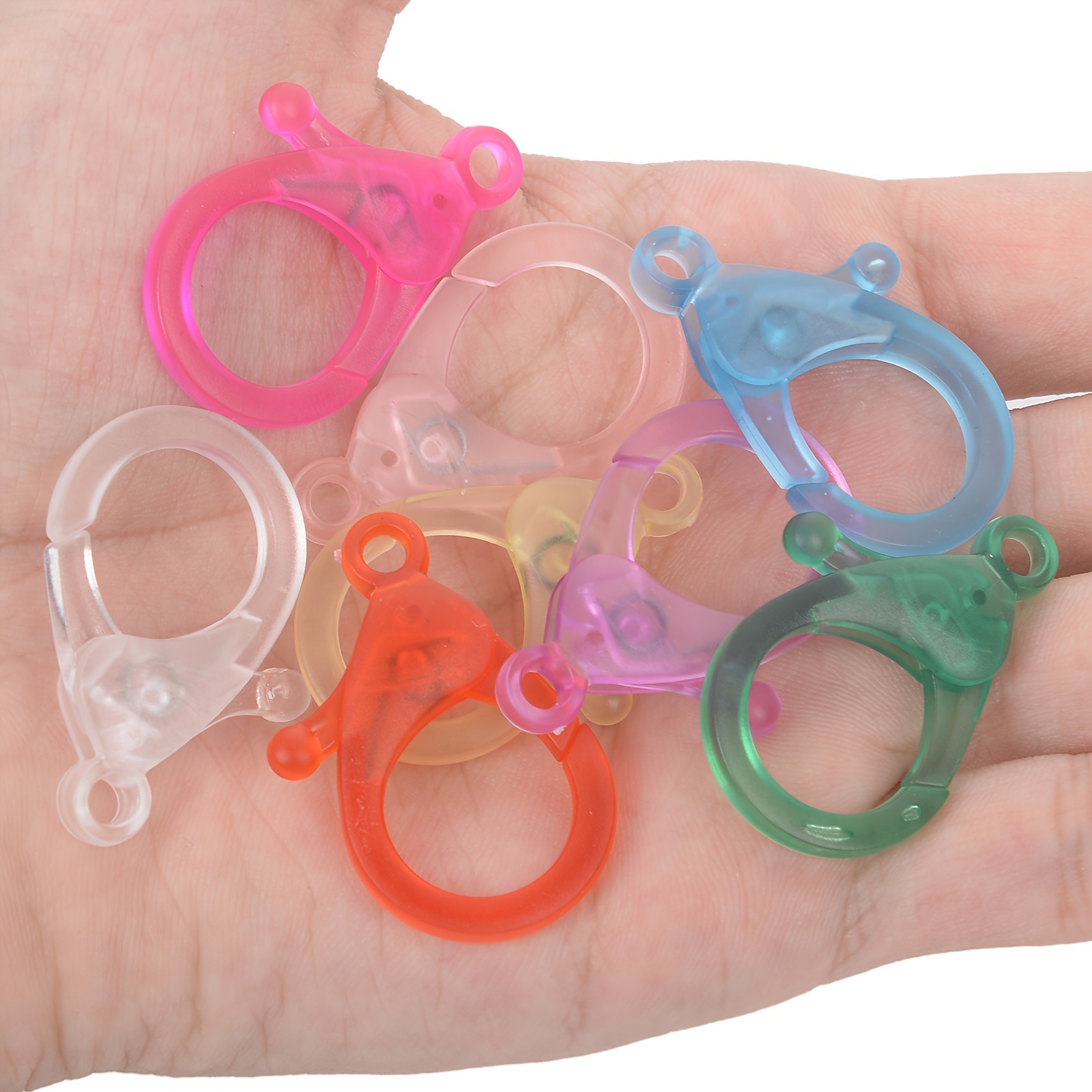 Plastic Lobster Clasp Transparent Frosted Cute Lobster Clasp - Temu