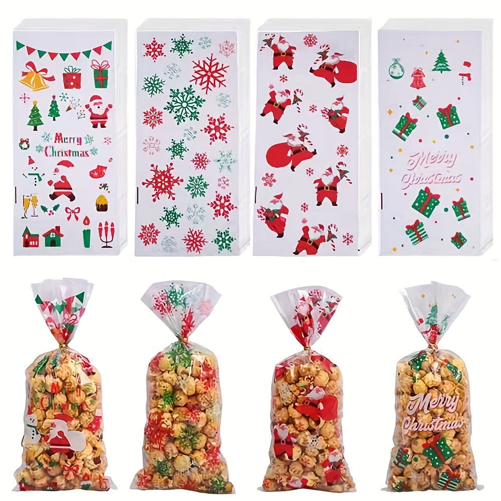 Christmas Santa Claus Snowflakes Xmas Packaging Pouch - Temu