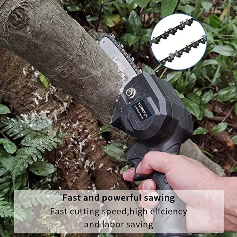 Mini Chainsaw 4-Inch Cordless Electric Portable Chainsaw with