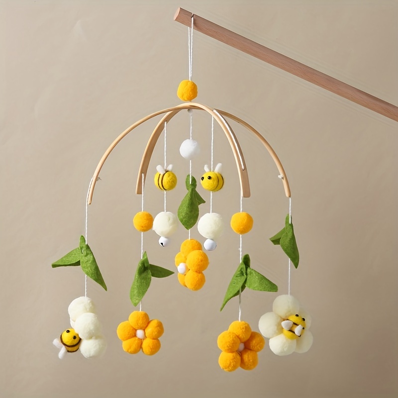 

1 Set Hanging Crib Wind Chime Bee Bell Pendant, Crib Bell Hanging Decoration For Girls Boys Bedroom Ceiling Decoration Photography Props Christmas、halloween、thanksgiving Gift