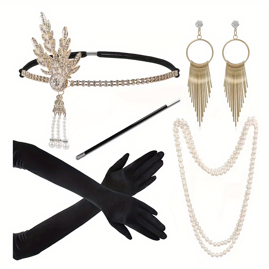 Set Accessori Vintage In Stile Anni '20 Accessori A Tema - Temu Italy