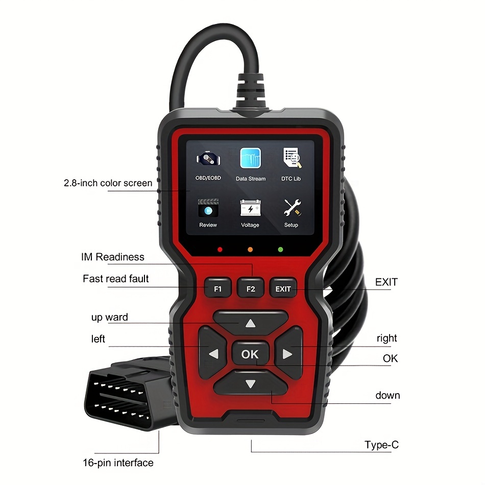 V519 Scanner De Diagnostic De Détecteur De Défaut De Voiture Universel OBD  II De Voiture Personnalisé