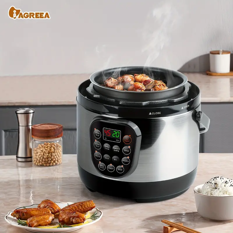 IAGREEA Rice Cooker 4 Cups Uncooked Fast Electric Pressure Cooker Portable MultiCooker With 8 Menu Settings For White Brown Rice Oatmeal And More Nonstick LnnerPo Rice Grain Cooker And Food Steamer Digital Cool Touch 24 hour Appointment details 6