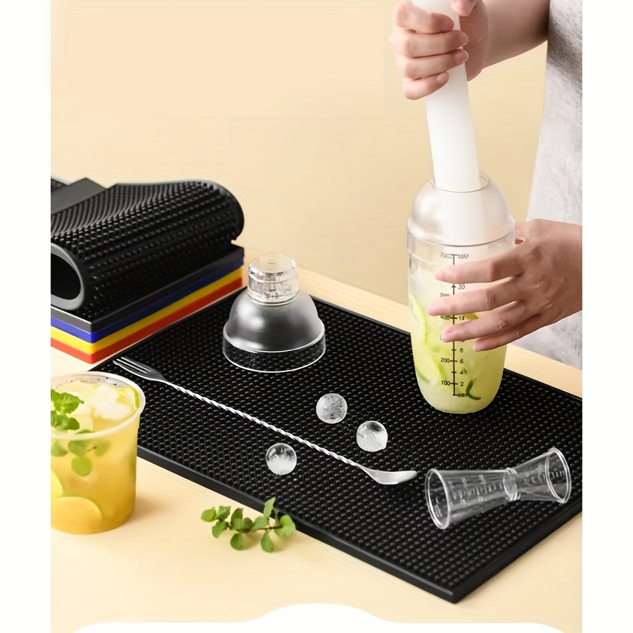 Plastic Dish Drying Mat, Soft Rubber Bar Mat, Waterproof And Drainable  Table Pad, Kitchen Supplies, Bar Accessories - Temu