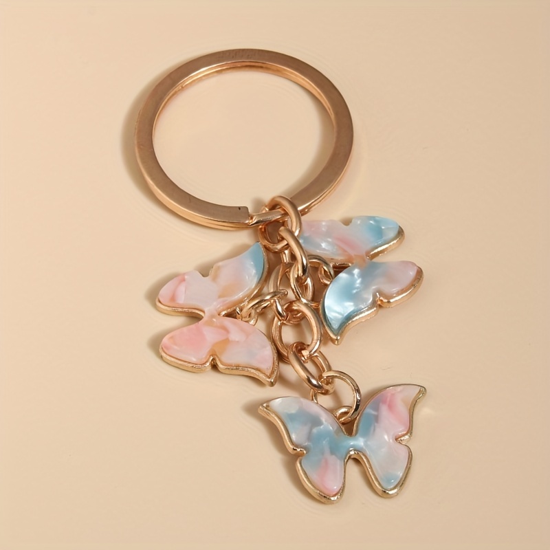 Mignon pour Papillon Forme Porte-clés Cristal Pour Strass Voiture