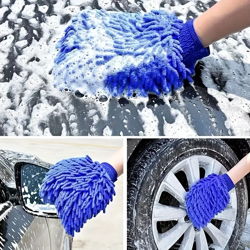 Ustensile lavage auto: Gant de lavage auto microfibre anti-poussière