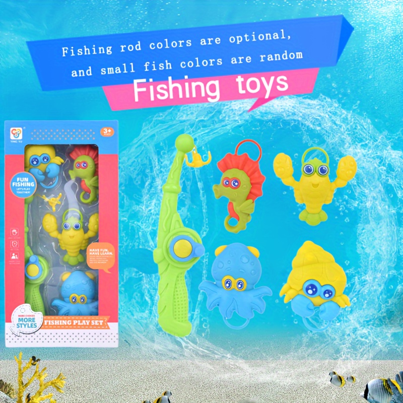 Children Fishing Toy Pool Set Baby Magnetic Fishing Water - Temu