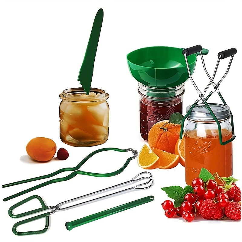 

6pcs Canning Tools - Stainless Steel Canning Set/pickling Kit For Beginners - Canning Kit Includes Extra Wide Mouth Funnel For Mason Jars