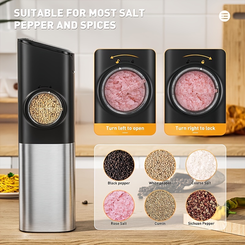 Rechargeable Electric Pink Salt Grinder