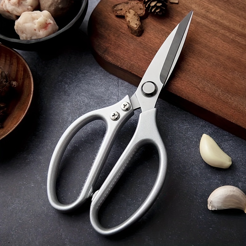 Professional Stainless Steel Kitchen Scissors With Aluminum - Temu