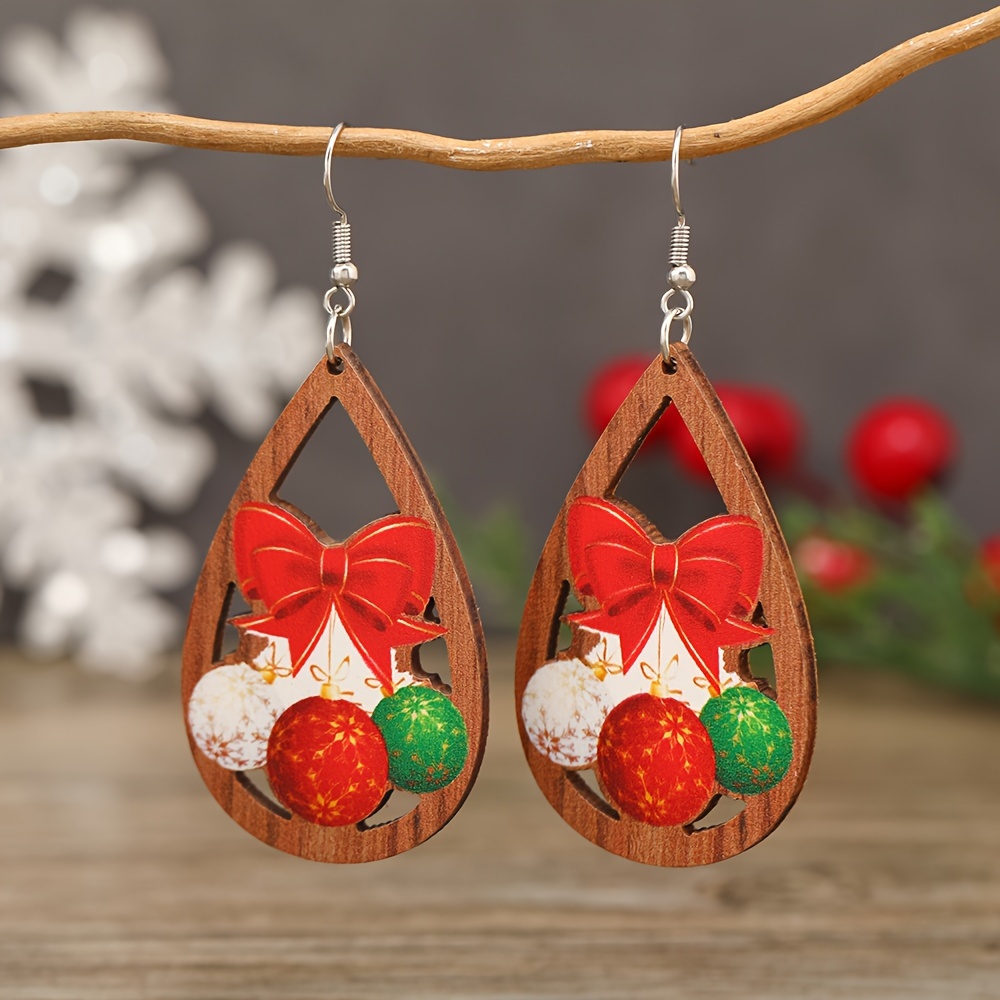 Boucles d'oreilles boule de fourrure de Noël Femme's Bijoux - Temu Belgium