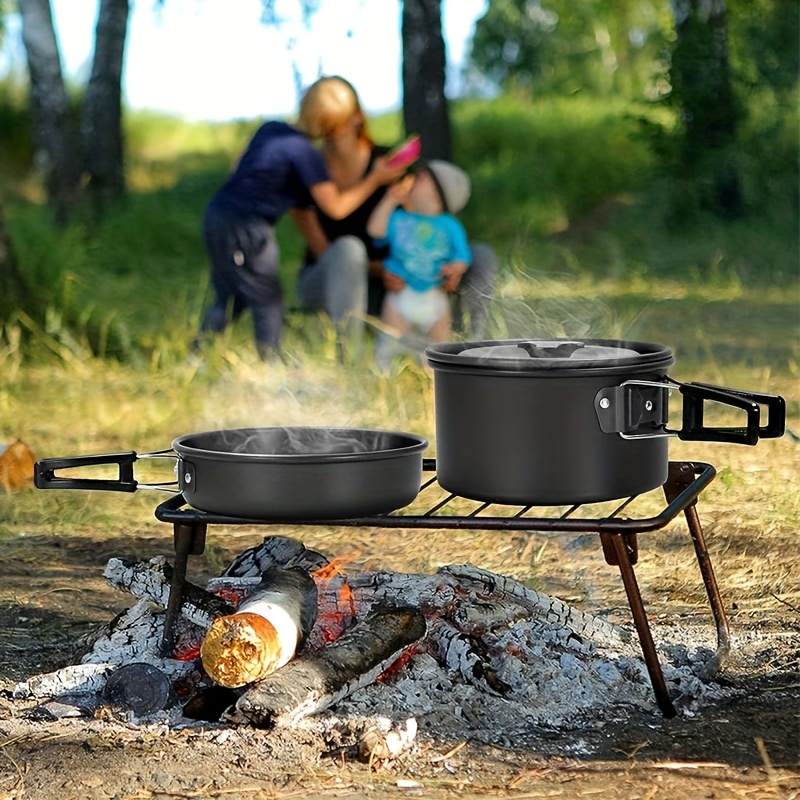 Portable And Lightweight Aluminum Camping Cooking Set With Storage Bag Pot  Pan And Teapot Set Camping Accessories For Outdoor Camping Hiking Picnic -  Sports & Outdoors - Temu