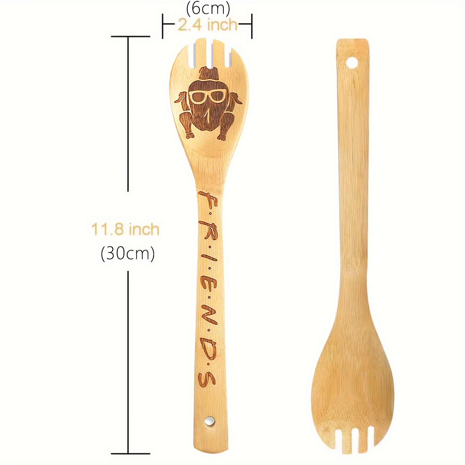 Friends TV Show Merchandise,Wooden Spoons for Cooking Utensils Set,Funny  Wooden Spatula Set for Kitchen Decor,Friends TV Show Decor,Friends TV Show