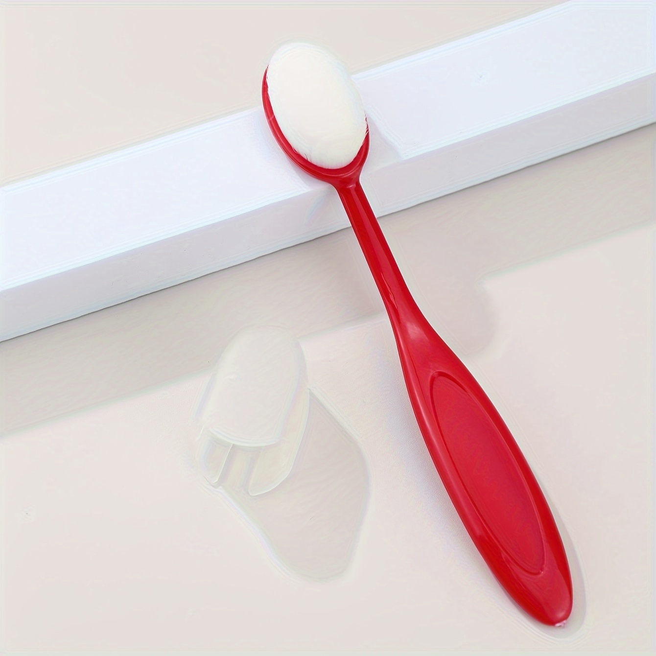 Foundation Brush For Liquid Makeup Oval Toothbrush Shape - Temu