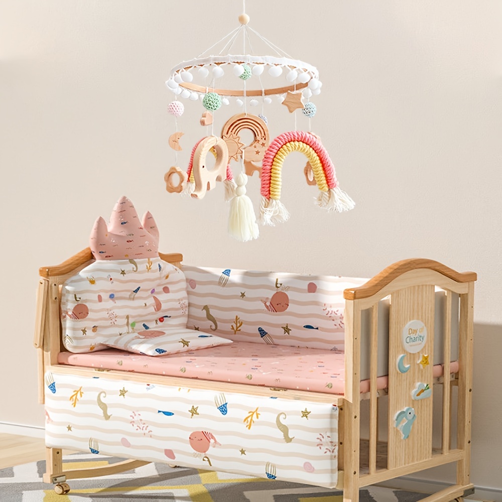 Móvil neutral del bebé del arco iris del boho para la decoración móvil del  cuarto de la cuna