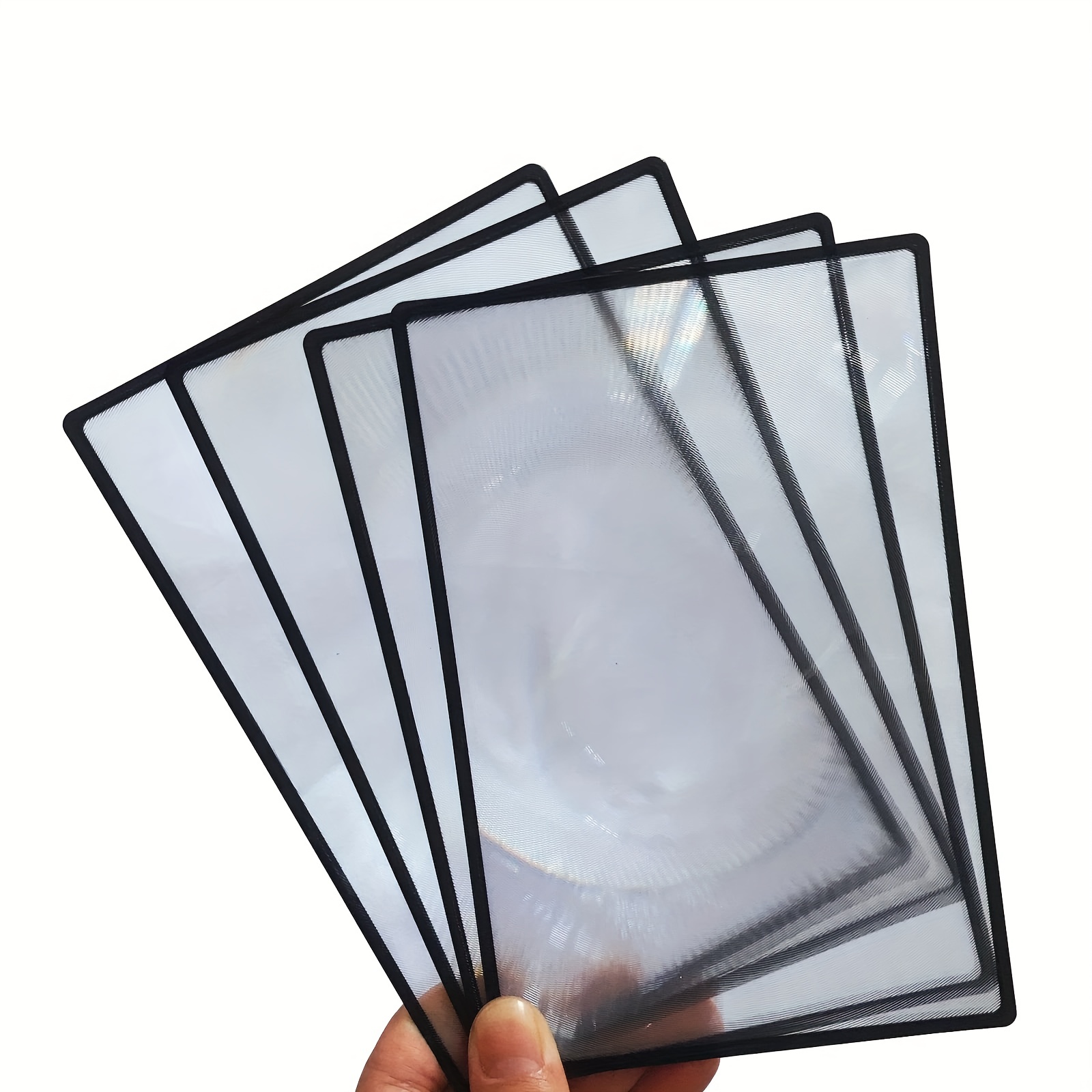 4pcs PVC Magnifying Glass 180x120 Business Card Type
