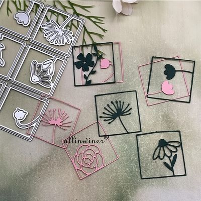 Framed Flowers Metal Cutting Dies Stencils For DIY Scrapbooking Decorative Embossing DIY Paper Cards