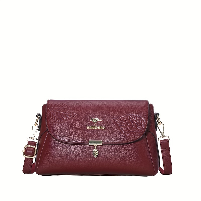 Liyuan&758 Casual Pu Leather Square Crossbody Bag, Solid Color
