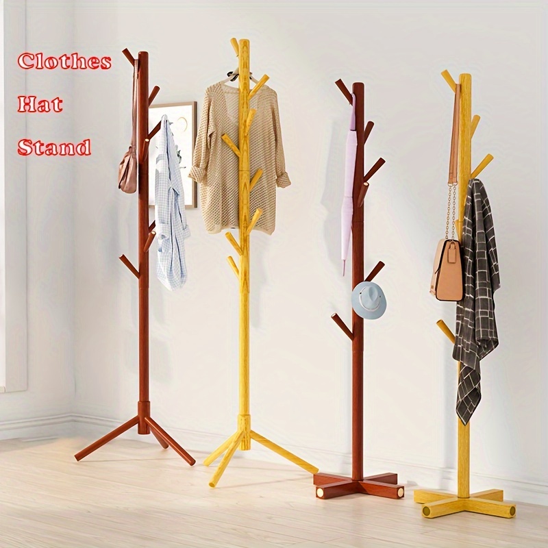 Wooden Clothes Rack Coat Hanger Stand - Wood