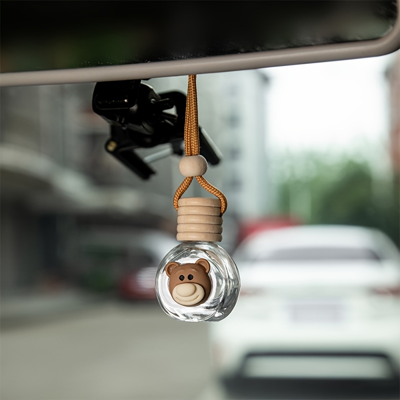 Cartoon Cute Car Aromatherapy Bottle Pendant Empty Clear - Temu