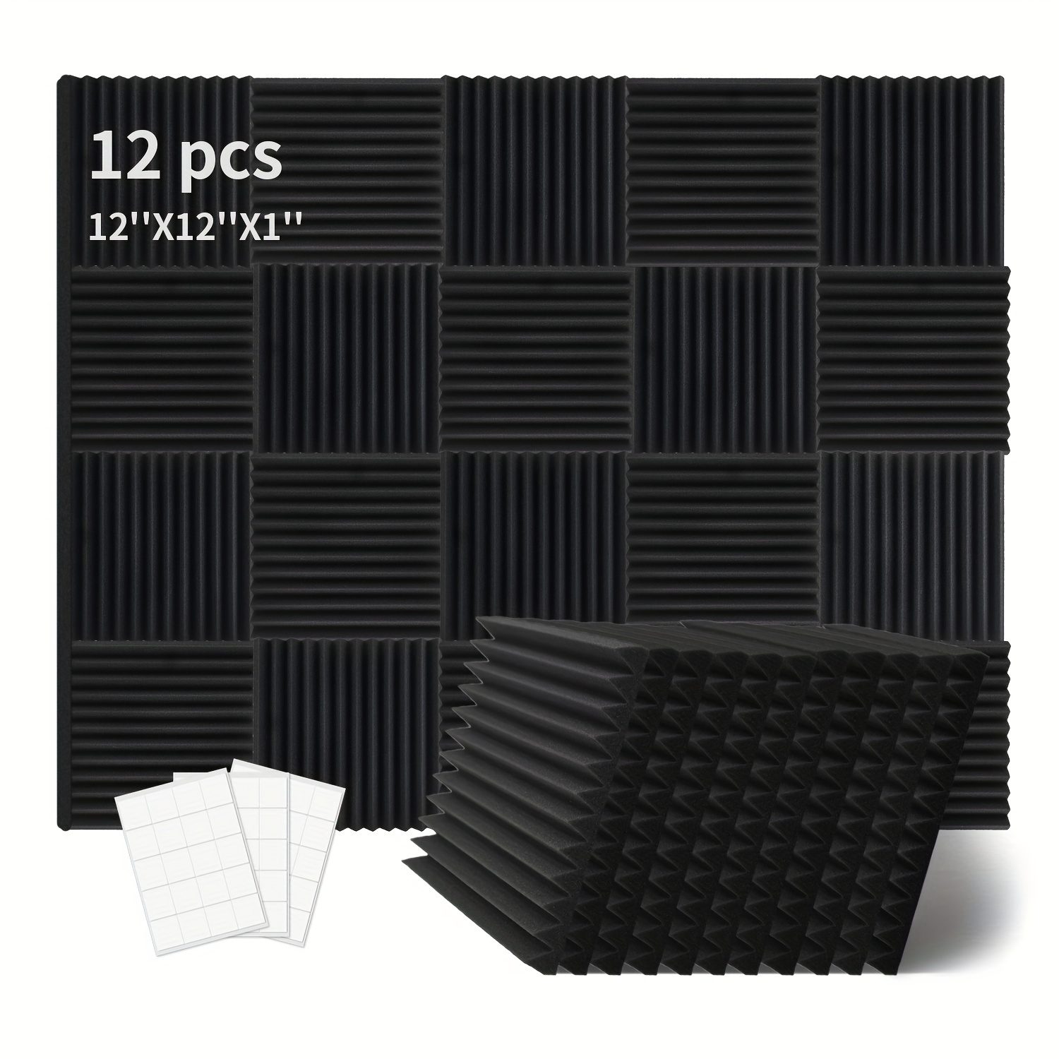 10pcs Paneles De Espuma Acústica 1 X 12 X 12 Cuñas - Temu