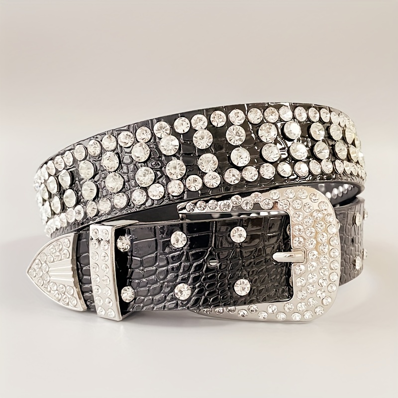 Fashion Luxury Designer Belt Punk Diamond Belt Y2K Rhinestone Belt