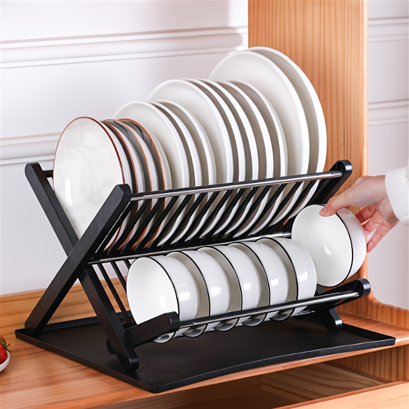 Collapsible Plastic Dish Rack - 4 Colors