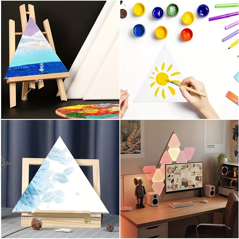 Triangle Canvas Panel Wood Painting Frame Cotton For Acrylic - Temu