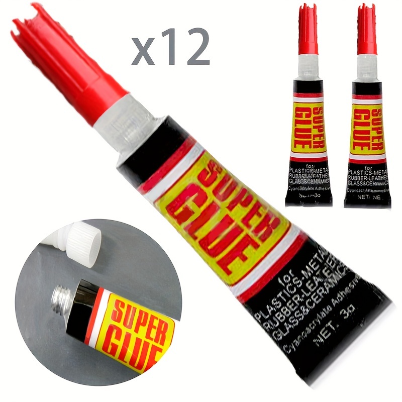  ZHOUXINAN Universal Super Glue Mighty - Pegamento instantáneo  con cuentagotas de micropuntas, Extreme Power, impermeable, transparente,  adhesivo de unión de líquidos, de secado rápido para metal, cuero, madera,  plástico, vidrio (1.76