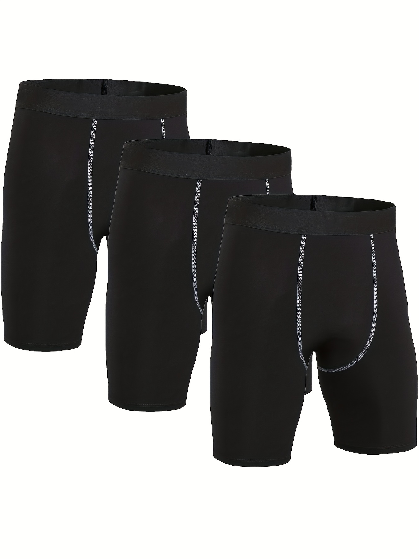 Men's Quick Dry Sports Running Long Boxer Briefs Compression - Temu Canada