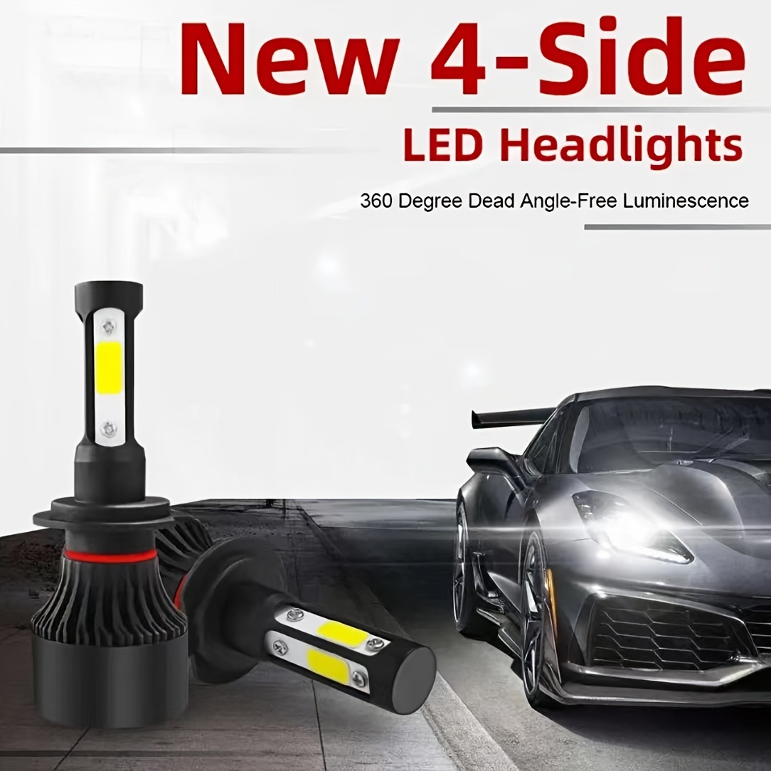 Ampoules de phares de voiture LED H7 H11 H1, 360 cuivre, pour