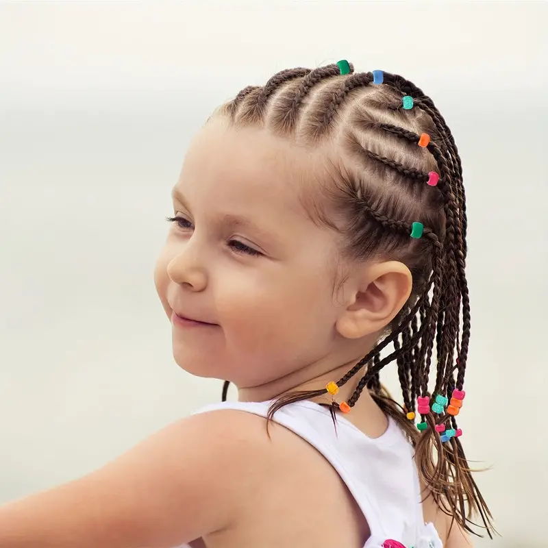 Pony Beads Set, Quick Beader For Kid Hair Braids, Plastic Pony Beads And  Mini Rubber Bands Soft Elastic Bands - Temu Philippines