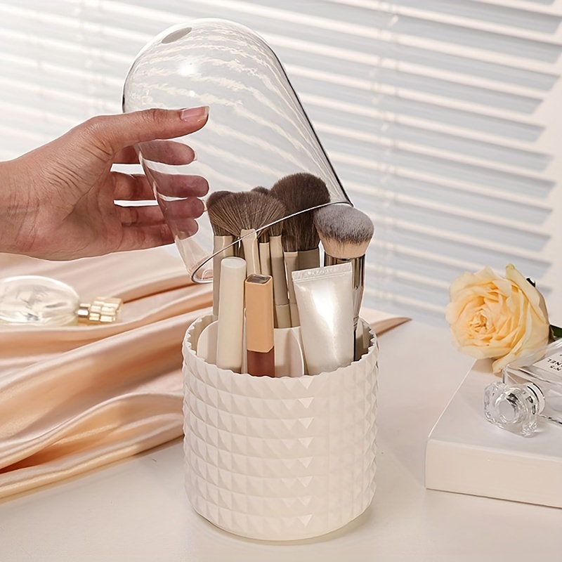 Rotating Makeup Brush Holder Makeup Brush Cup Holder Organizer Make Up  Brush Holder Organizer With lid Clear Acrylic Cover Brush Holder Brush