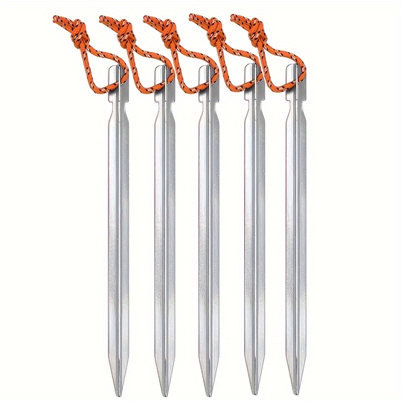 8pcs / Pack Tent Pegs Aluminium Alloy Camping Triangular Ground Stakes  Nails for Yard Garden Tent Tarp