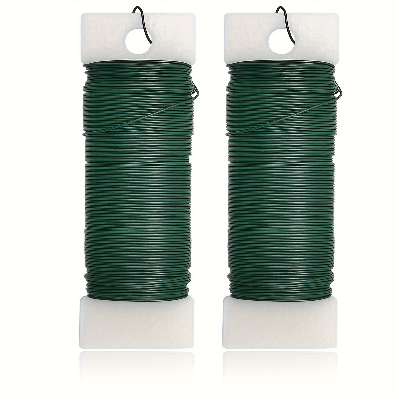 164Ft Floral Bind Wire Wrap Twine 2mm Florist Wire Iron Wire Paper Covered  Vine Green 