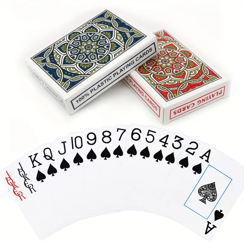 Waterproof Plastic Playing Cards: Jumbo Large Print Cards - Temu