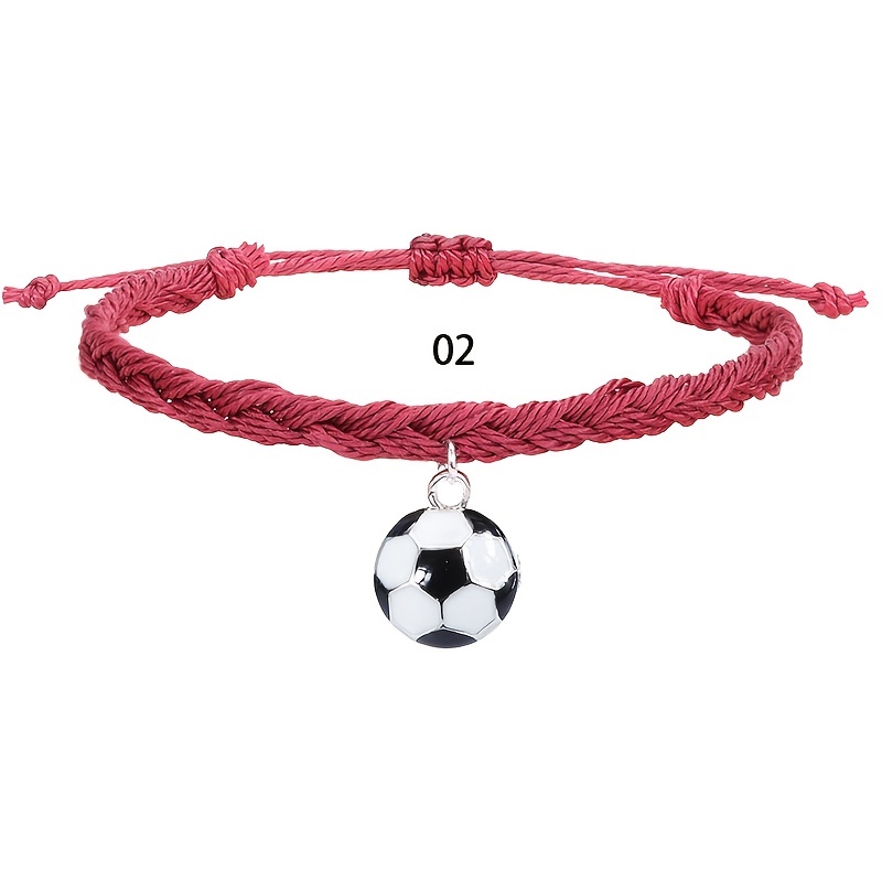 Soccer Charm Bracelets Soccer Party Favors Football Beads - Temu